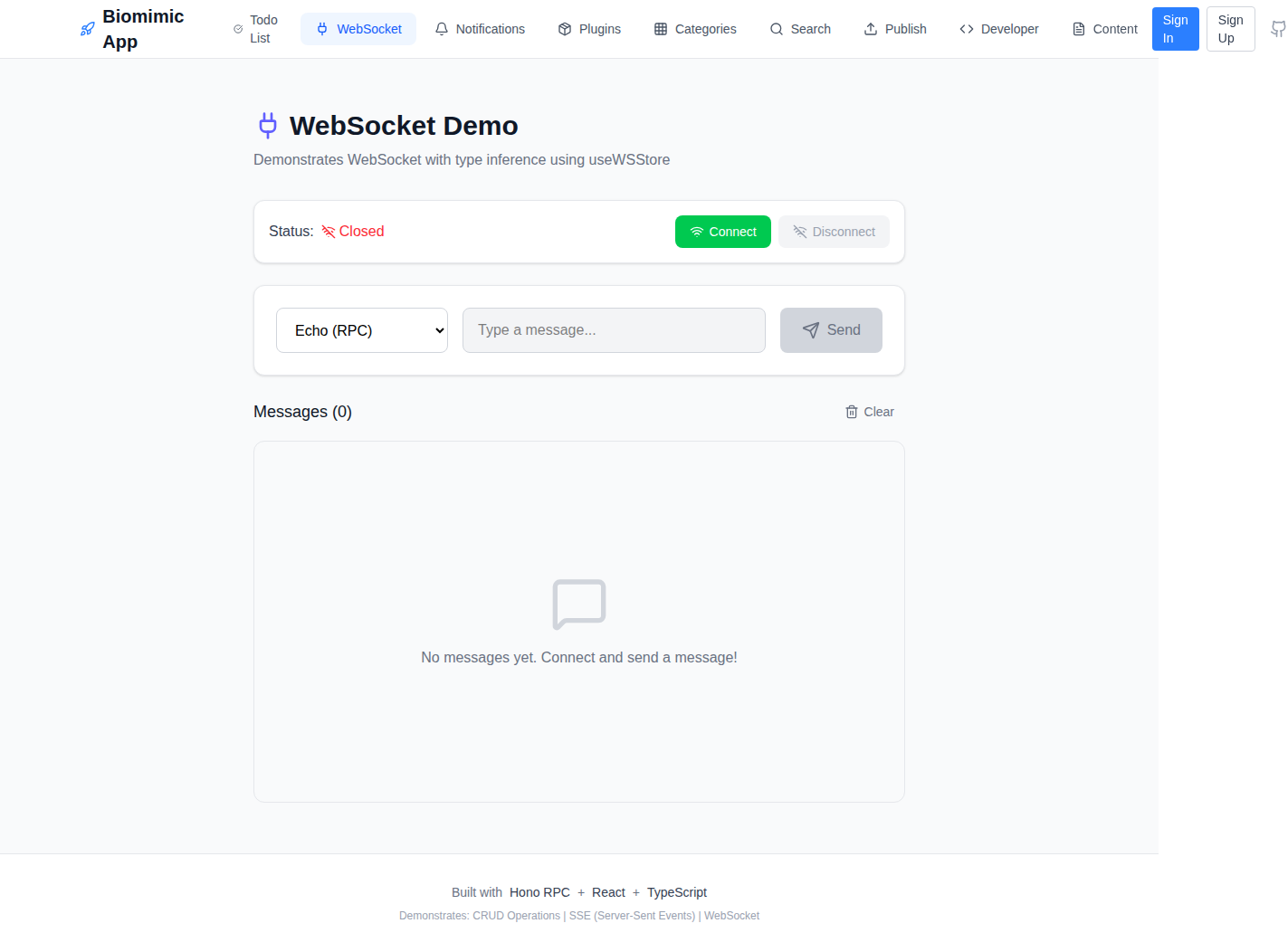websocket-page